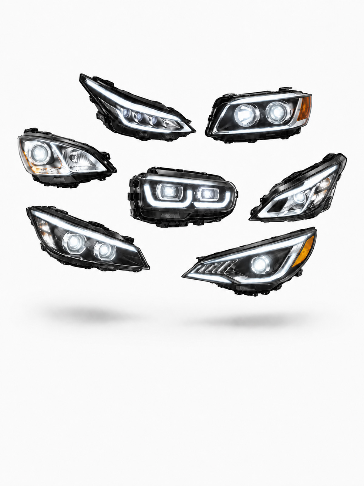 Close-up detail for Regional Series automotive headlight assembly fitment.